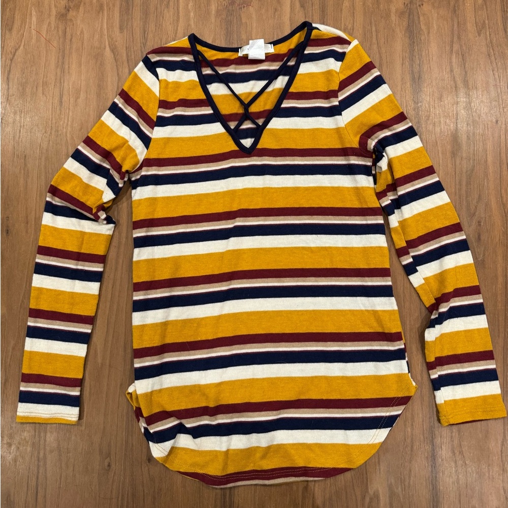 GAZE USA long sleeved striped shirt Size Small
